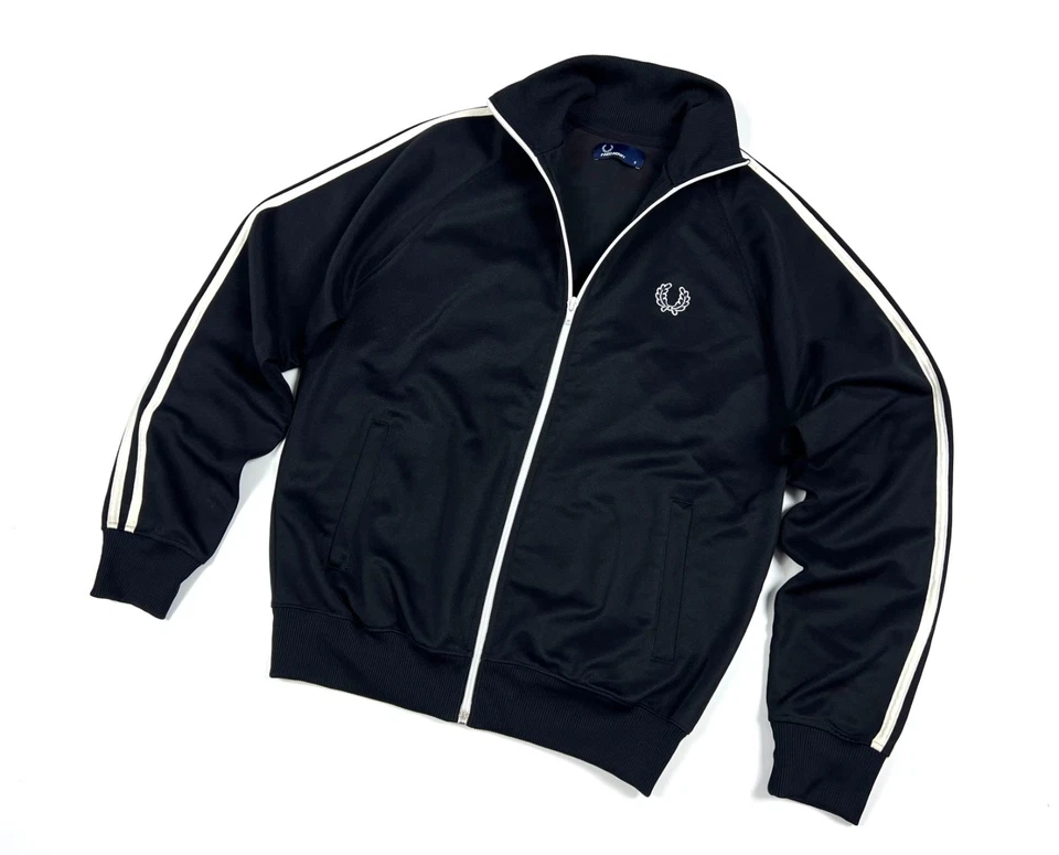 Vintage Men's FRED PERRY Blue Full Zip Classic Track Jacket Windbreaker Size S/M - Image 2 of 4