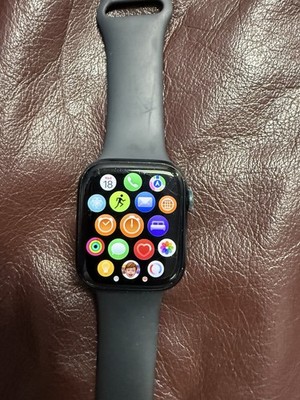 Apple Watch Series 8 45mm Midnight Aluminum Case with Sport Band, M/L (GPS)...