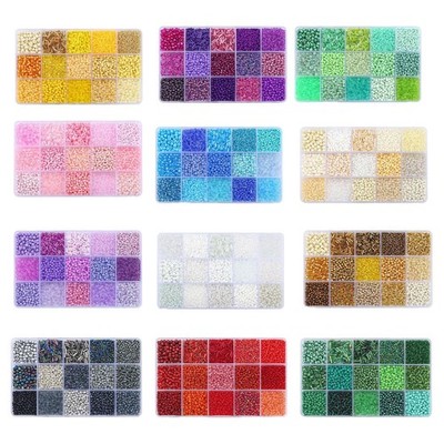15 Farben Glasperlen zum Armband basteln kleine Perlen zum Selbermachen Basteln Anhänger