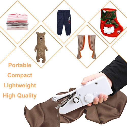 Smart Mini Electric Tailor Stitch Hand-held Sewing Machine w/ 126Pcs Sewing Kit - 第 35/49 張圖片