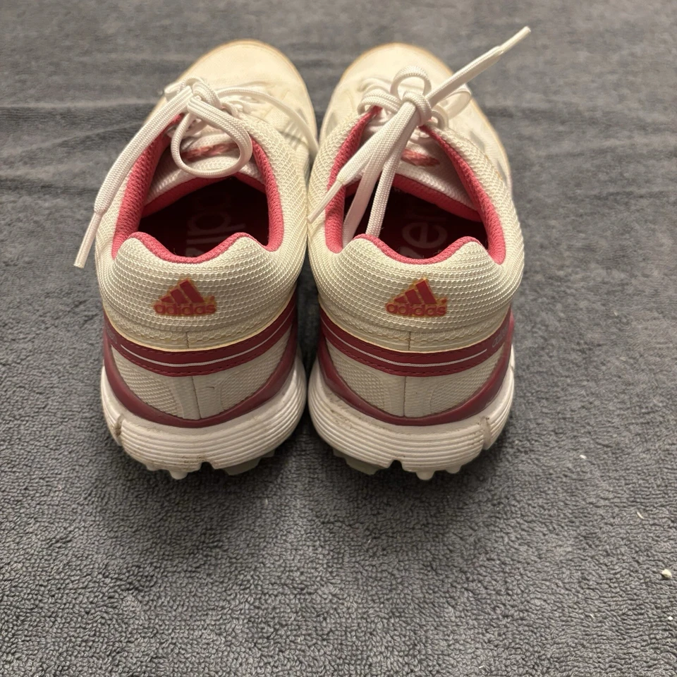 Zapatos de golf Adidas Adizero blancos rosas para mujer talla 8 ¡usados una vez! Foto 3 de 4