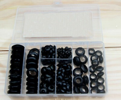 200pcs Rubber Grommet Firewall Hole Plug Set Car Electrical Wire Gasket Kit for