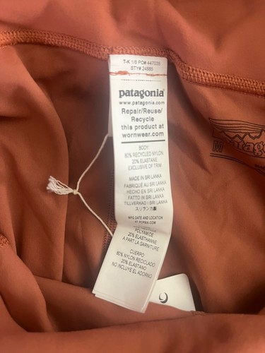 PATAGONIA Leggings Pants Size Medium Maipo 7/8 Stash Burl Red NWT - Picture 5 of 6