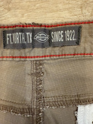 Women's Size 12 Dickie's Stretch Brown Chino Shorts - Picture 3 of 5