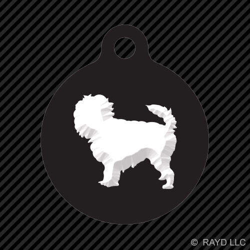 Affenpinscher Keychain Round with Tab engraved d many Las Vegas Mall dog Nippon regular agency colors