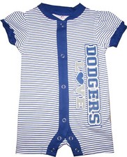 Los Angeles Dodgers LOVE 1pc Romper Coverall Infant Baby Bodysuit WHITE Blue