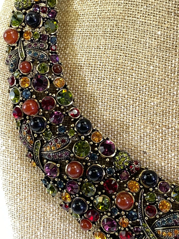 Collar Gargantilla Insecto Libélula Multicolor Heidi Daus Tono Dorado Caridad DS75 De Colección Foto 2 de 4