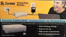 CORINEX POWERLINE ROUTER Secure Cable/DSL Connection To Powerline New