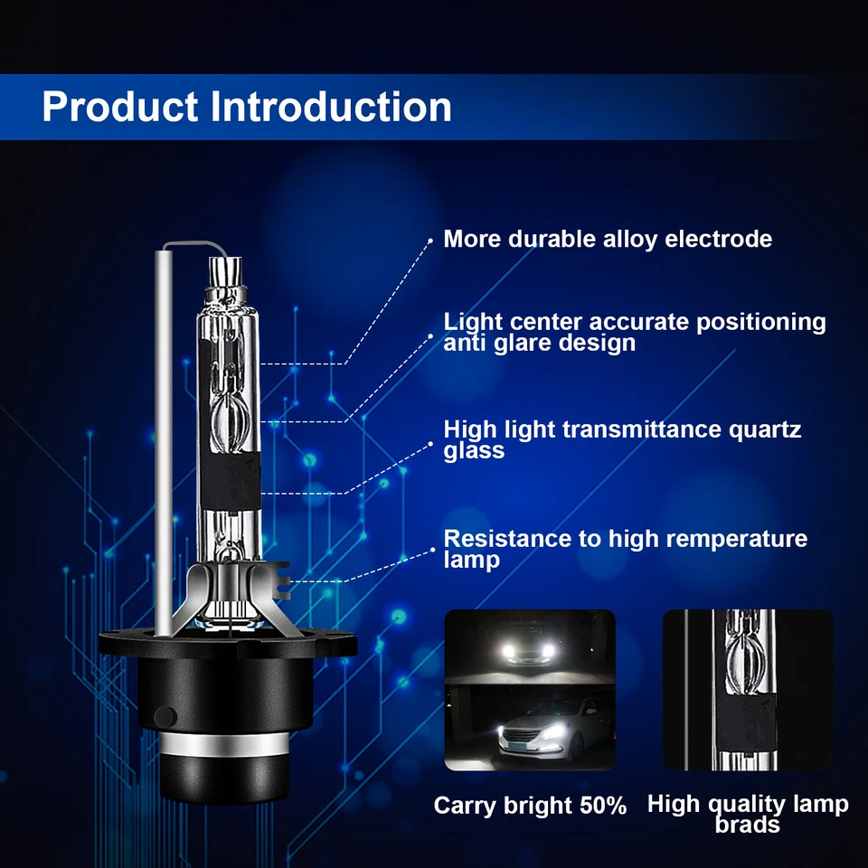 For Acura TL 1999-2003 Low Beam HID Xenon Headlight Bulb super bright white - Image 3 of 4