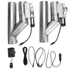 2pcs 3electric Exhaust Downpipe Y-pipe Valve One Controller Remote Kit