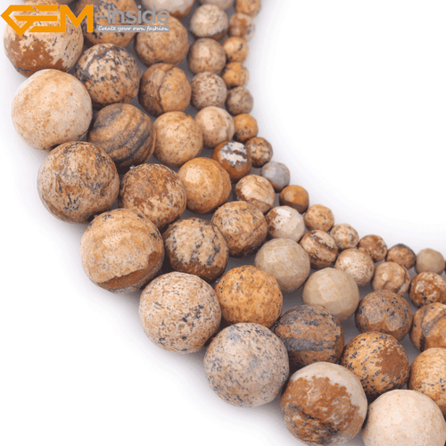 Picture Jasper Woldhorse Jasper Natural Round Loose Beads Jewellery Making 15" - Picture 3 of 40