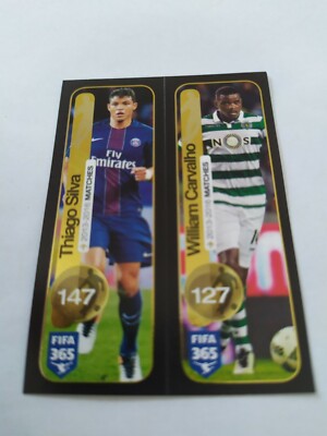 FIFA 365 PANINI 2016/17 SILVA/CARVALHO figure no 371 GREAT WITH VELINA