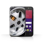 Stuff4 Hülle/case für Alcatel Pixi 4 (4")/silber/gelb/leichtmetallfelgen