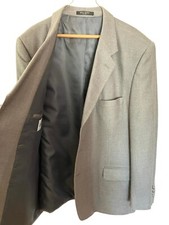 Versini Mens Italian Silk/Wool Sport Coat Blazer Suit Jacket 3 Button 48R Gray