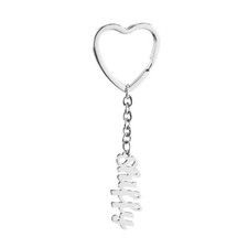 Personalized Sliver Plated Name KeyChain Charm KeyRing For Men Women Gift