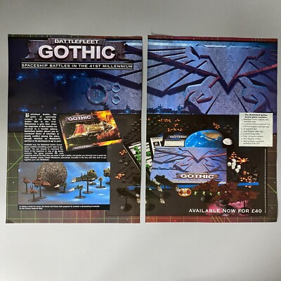 BATTLEFLEET GOTHIC GAMES WORKSHOP WARHAMMER 40,000 VINTAGE RETRO ADVERT