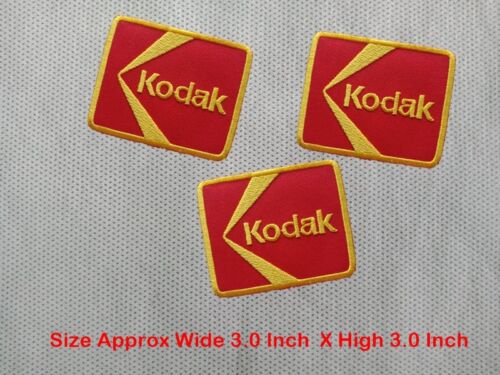 3pcs Kodak Camera Patch Embroidered Iron or Sew on Coat/Jacket/bag/Hat/Jeans - Picture 1 of 3