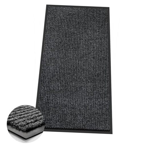 2'x4' Indoor Outdoor Door Mat Heavy Duty Front 2'×4' (24 x 48 inch) Dark Grey