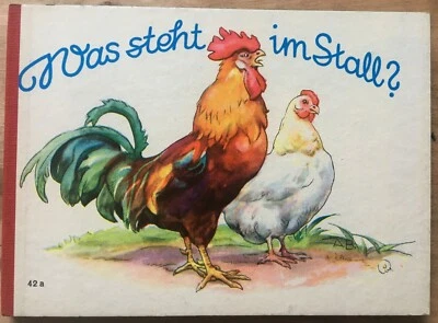 Bilderbuch Pappe. - Was steht im Stall?. Pestalozzi 1954 - Bild 1 von 4