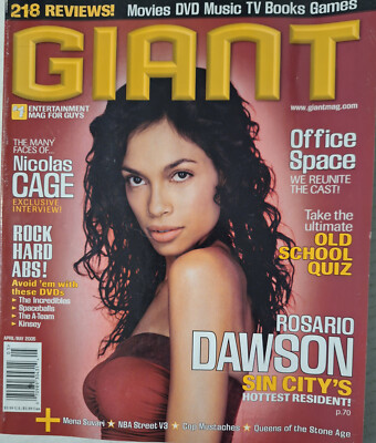 Giant Magazine (Apr/May 2005) Rosario Dawson/Zoe Saldana/XTC/Nicolas Cage