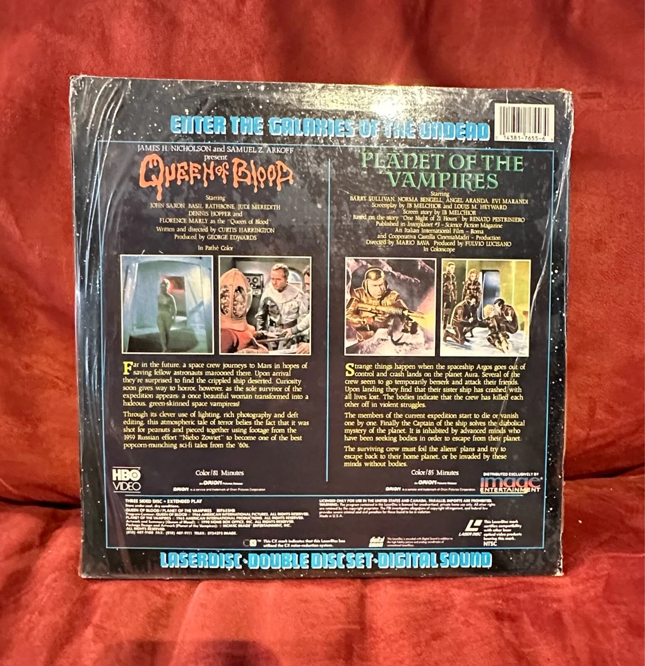 Queen Of Blood/Planet Of The Vampires - Laserdisc / Double Feature - Horror - Image 2 of 3
