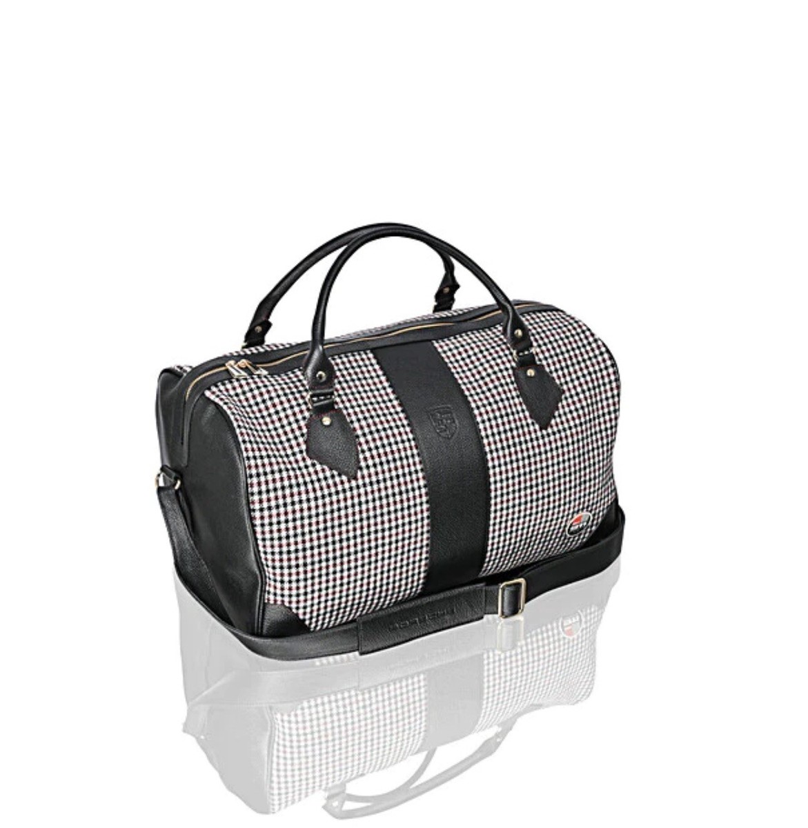 VERY RARE Porsche 911 LIMITED 60 Yr Leather Houndstooth Bag Duffle