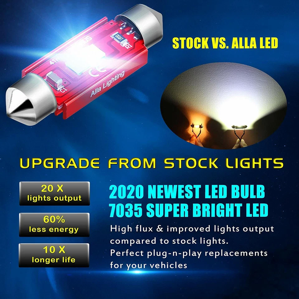 Allá Lighting LED DE3175 Interior Cortesía|Bombilla Domo Blanco Super Brillante 6K Foto 4 de 4