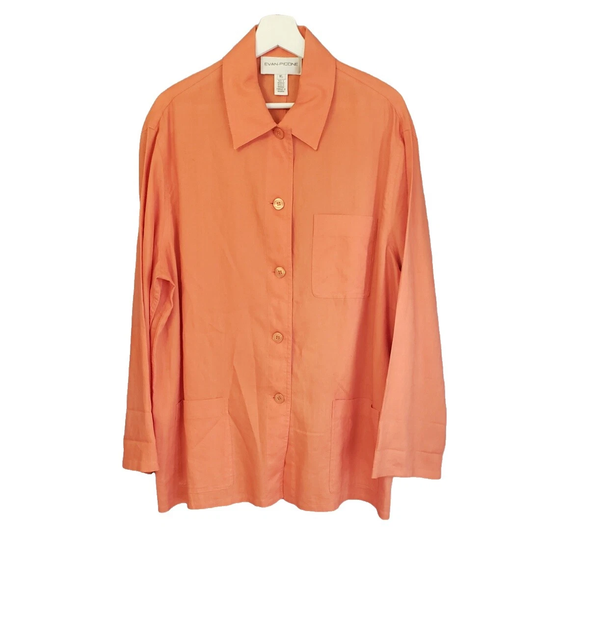 Top de lino sólido Evan Picone para Mujeres