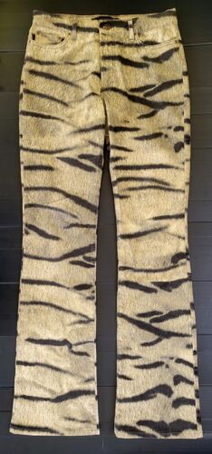 Vintage Just Cavalli Tiger Animal Print Pants Size 31 - Picture 2 of 7
