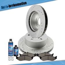 Front Brake Rotors Ceramic Brake Pads For Grand Cherokee Wrangler Drilled Brakes