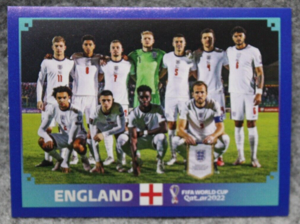 2022 Panini FIFA World Cup USA Stickers - England Team Photo Blue SP #ENG 1