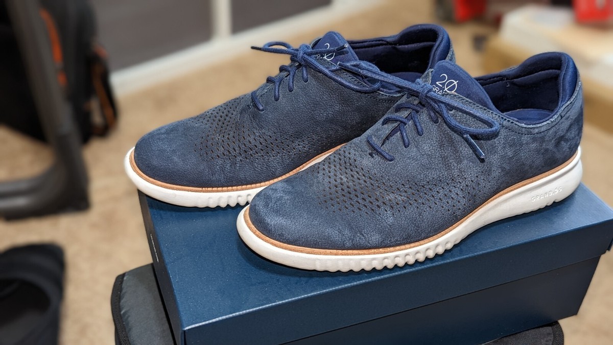 Cole Haan Men’s 2.0 ZER0GRAND Wingtip Oxford NEW size 8M marine color Mens 11.5 M Cole Haan 2.ZeroGrand Wingtip Oxford Blue Marine  main image 2