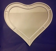White Heart mirror. 14 inch diameter . *NEW ITEM *