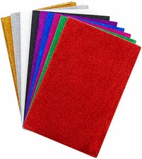 Glitter Sticky Back Foam Sheets 6"X9" 12/Pkg. Assorted Colors Brand New