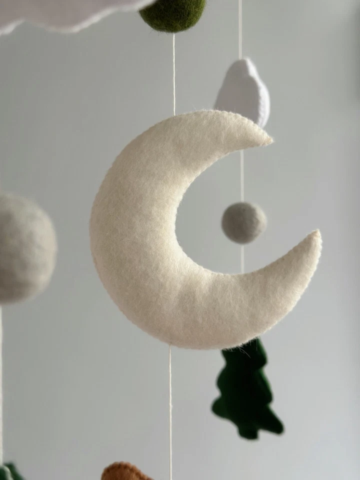 Baby mobile Bigfoot Sasquatch Nursery mobile Woodland Mountain Mobile baby - Изображение 4 из 4