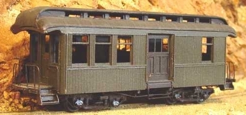 Sn3 REALLY SHORT OPEN PLATFORM COMBINE PASSENGER CAR WISEMAN MODEL SERVICES KIT - Afbeelding 1 van 3