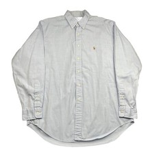 Polo Ralph Lauren Yarmouth Oxford Shirt Long Sleeve Button Down 16.5 35 Blue