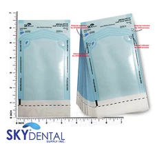 3.5" x 6" Dental Medical Self Seal Pouch Sterilization Bag Pouches (200 Bags)