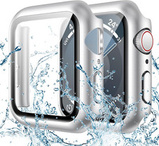 Waterproof Case Apple Watch 40mm SE/6/5/4 Tempered Glass Silver