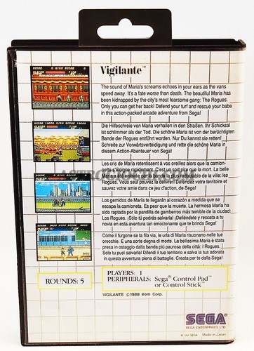 SEGA MASTER SYSTEM VIGILANTE RETRO GAME VINTAGE 1988 USED IN BOX - Picture 6 of 8