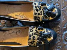 SOFFT black & leopard Leather Pumps, 7.5 NEW