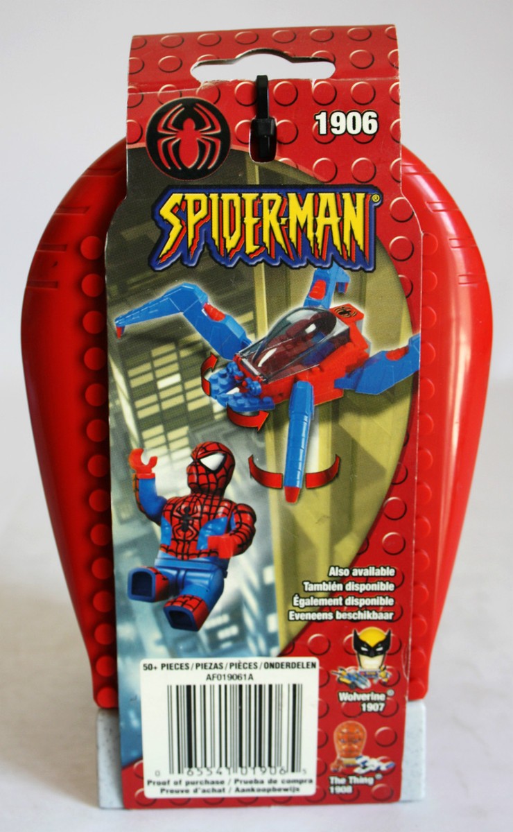 RARE 2004 Mega Bloks 1906 Marvel Spiderman Set Spider-man Head