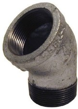B  K Street Elbow Malleable Galvanized Iron 2 " Fip X 2 " Mip 45 Deg.