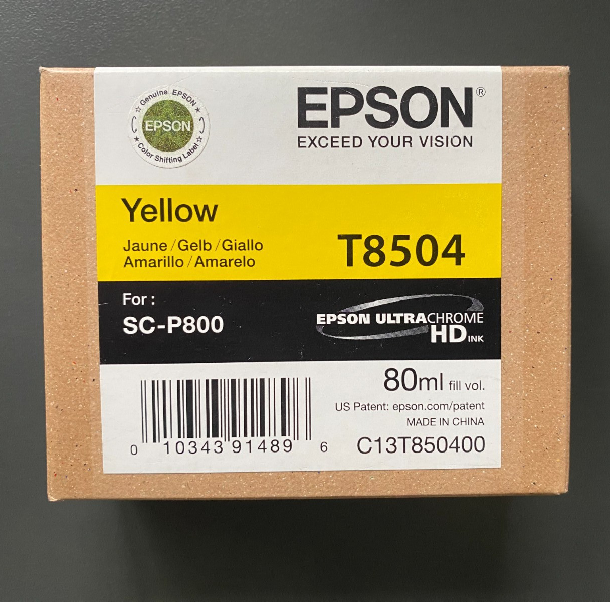 Epson T8504 Ink Cartridge Yellow C13T850400 EP91489 - Image 2