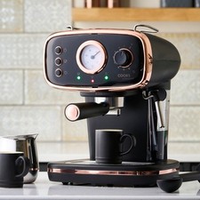 Retro Espresso Coffee Machine 15 Bar with Steam Wand Cooks Professional 8 Colour