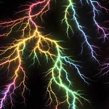 Multicolored Lightning 22 - 16" x 48" Hydrographic Film Hydro Dipping