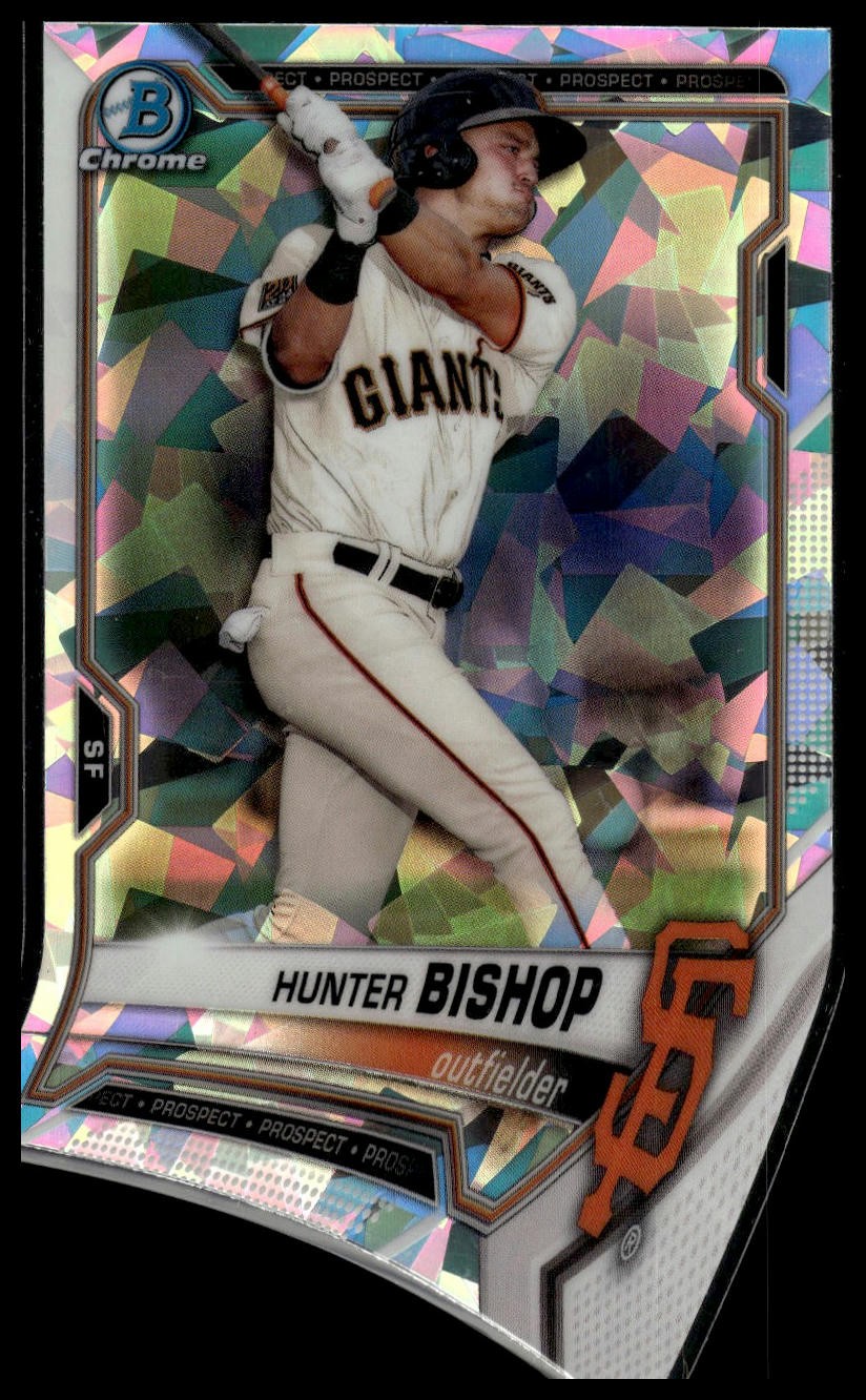 2021 Bowman #BCP-18 Hunter Bishop Chrome Prospects Atomic Refractor