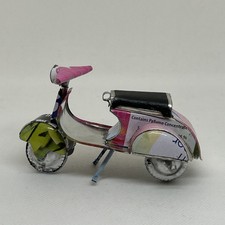 Vintage 1970’s Tin Can Vespa Scooters 4" Tin Toy