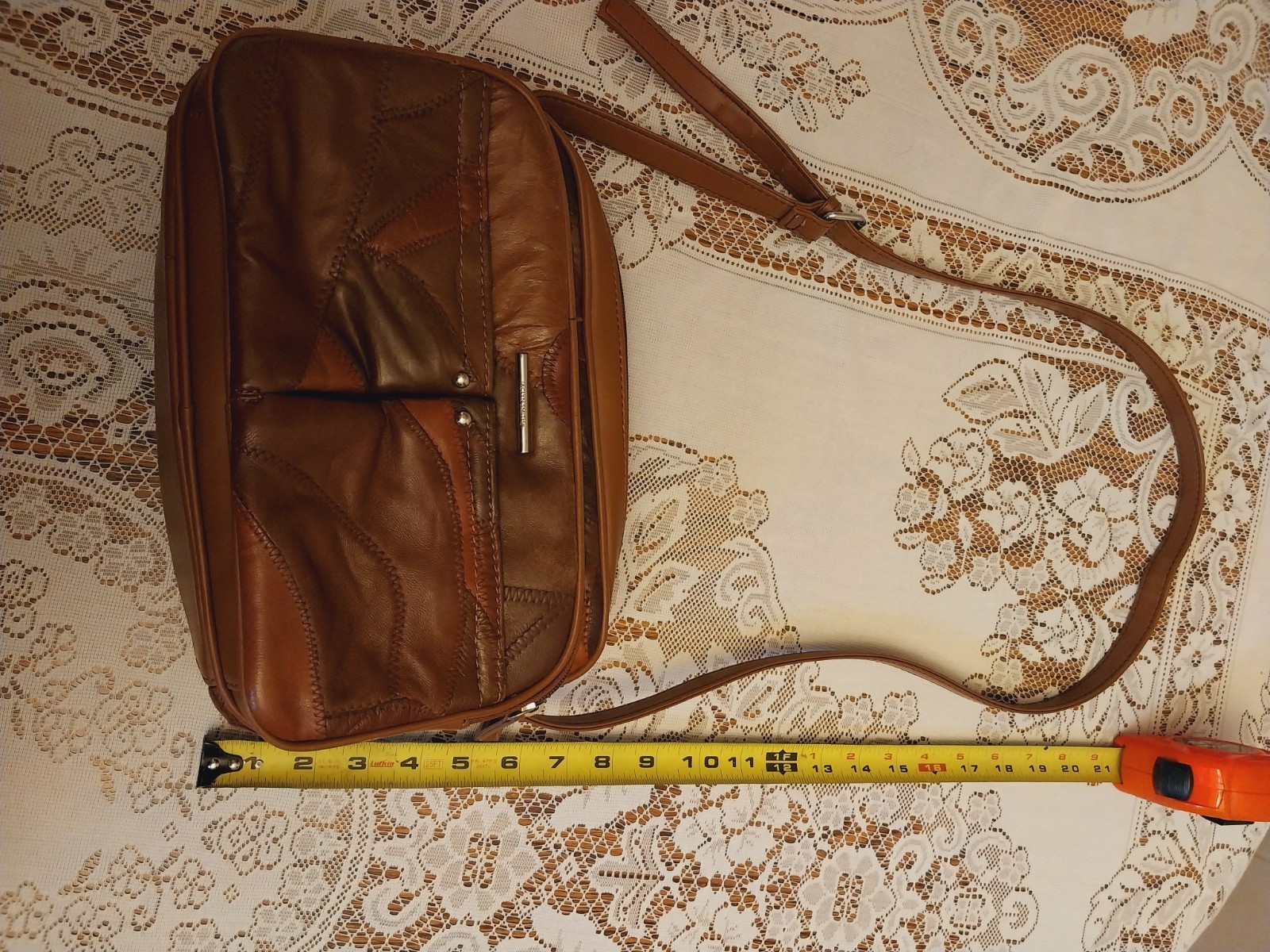 Vintage Leather Patchwork Jaclyn Smith Handbag - image 2