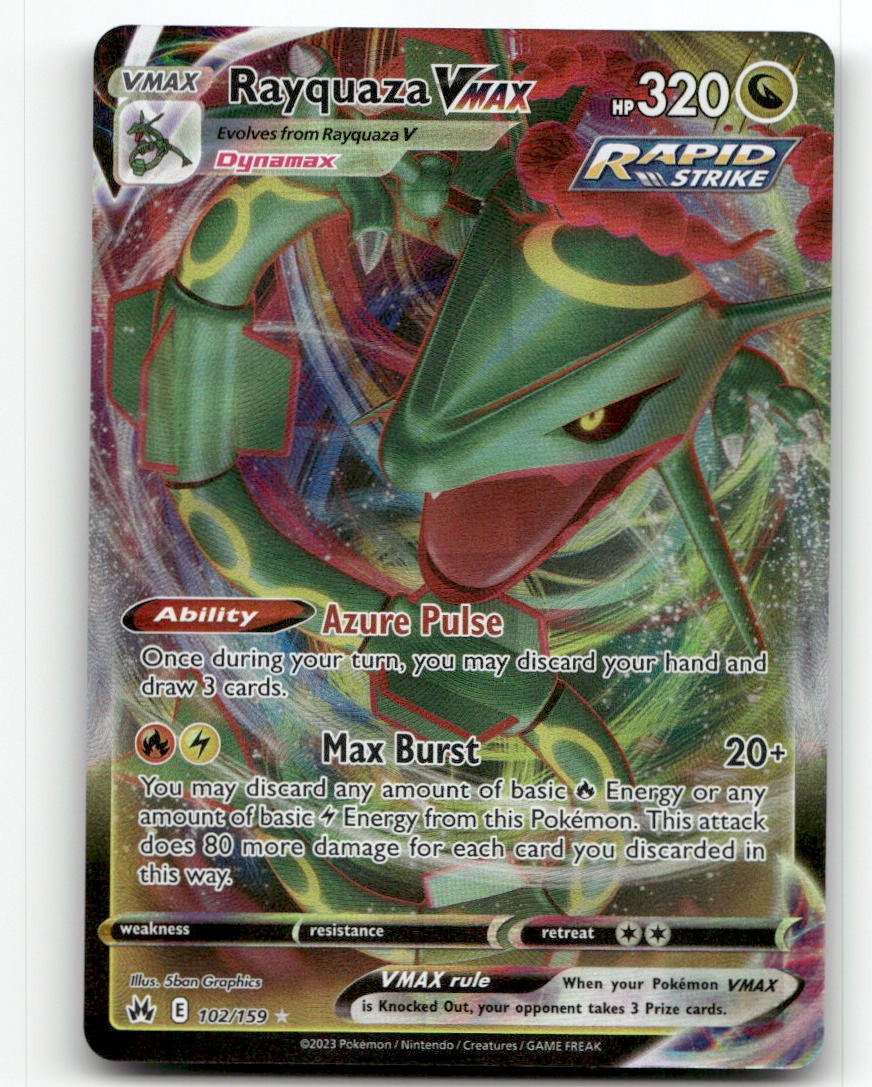 Rayquaza VMAX 102/159 Holo Ultra Rare Crown Zenith Pokemon Near Mint